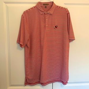 Peter Millar (Summer Comfort) UGA striped polo. Size: Large. Great Condition